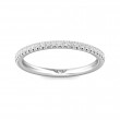 FlyerFit® 18K White Gold Micropave Cutdown Wedding Band