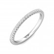 FlyerFit® 18K White Gold Micropave Cutdown Wedding Band