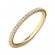 FlyerFit® 18K Yellow Gold Micropave Cutdown Wedding Band
