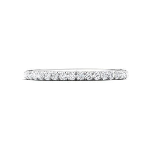 FlyerFit&reg; Platinum Micropave Cutdown Wedding Band