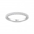 FlyerFit® 14K White Gold Micropave Cutdown Wedding Band