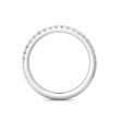 FlyerFit® 14K White Gold Micropave Cutdown Wedding Band