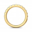 FlyerFit® 18K Yellow Gold Micropave Cutdown Wedding Band