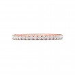 FlyerFit® 18K Pink Gold Micropave Cutdown Wedding Band