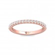 FlyerFit® 18K Pink Gold Micropave Cutdown Wedding Band