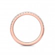FlyerFit® 18K Pink Gold Micropave Cutdown Wedding Band