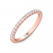 FlyerFit® 18K Pink Gold Micropave Cutdown Wedding Band