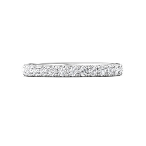 FlyerFit&reg; Platinum Micropave Cutdown Wedding Band