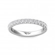 FlyerFit® 14K White Gold Micropave Cutdown Wedding Band