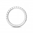 FlyerFit® 14K White Gold Micropave Cutdown Wedding Band