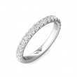 FlyerFit® 14K White Gold Micropave Cutdown Wedding Band