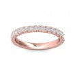FlyerFit® 18K Pink Gold Micropave Cutdown Wedding Band