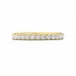 FlyerFit® 18K Yellow Gold Micropave Cutdown Wedding Band