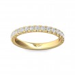 FlyerFit® 18K Yellow Gold Micropave Cutdown Wedding Band