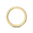 FlyerFit® 18K Yellow Gold Micropave Cutdown Wedding Band
