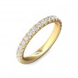 FlyerFit® 18K Yellow Gold Micropave Cutdown Wedding Band