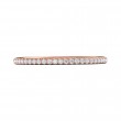 FlyerFit® 14K Pink Gold Micropave Cutdown Wedding Band
