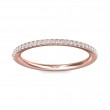 FlyerFit® 14K Pink Gold Micropave Cutdown Wedding Band