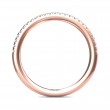 FlyerFit® 14K Pink Gold Micropave Cutdown Wedding Band