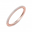 FlyerFit® 14K Pink Gold Micropave Cutdown Wedding Band