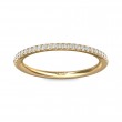 FlyerFit® 18K Yellow Gold Micropave Cutdown Wedding Band