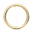 FlyerFit® 18K Yellow Gold Micropave Cutdown Wedding Band