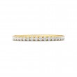 FlyerFit® 18K Yellow Gold Micropave Cutdown Wedding Band