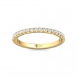 FlyerFit® 18K Yellow Gold Micropave Cutdown Wedding Band