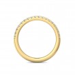 FlyerFit® 18K Yellow Gold Micropave Cutdown Wedding Band