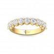 FlyerFit® 18K Yellow Gold Shared Prong Wedding Band