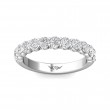 FlyerFit® 18K White Gold Shared Prong Wedding Band