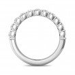 FlyerFit® 18K White Gold Shared Prong Wedding Band