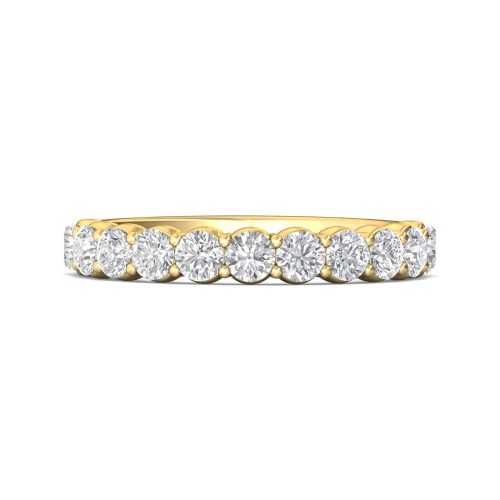 FlyerFit&reg; 14K Yellow Gold Shared Prong Wedding Band