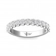 FlyerFit® 18K White Gold Shared Prong Wedding Band