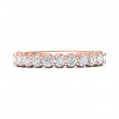 FlyerFit® 18K Pink Gold Shared Prong Wedding Band