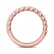 FlyerFit® 18K Pink Gold Shared Prong Wedding Band
