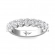 FlyerFit® 18K White Gold Shared Prong Wedding Band