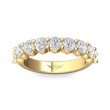 FlyerFit® 18K Yellow Gold Shared Prong Wedding Band