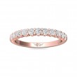 FlyerFit® 18K Pink Gold Shared Prong Wedding Band