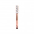FlyerFit® 18K Pink Gold Shared Prong Wedding Band