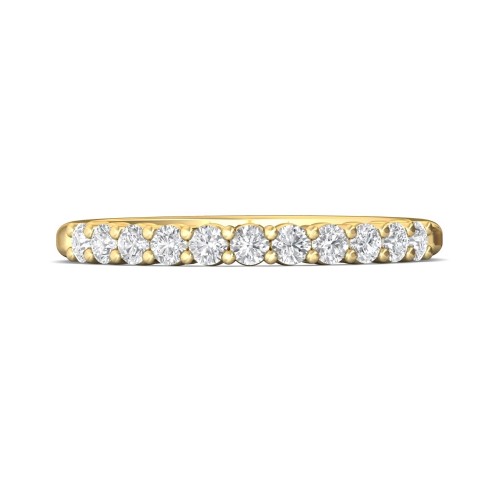 FlyerFit&reg; 18K Yellow Gold Shared Prong Wedding Band