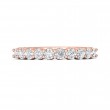 FlyerFit® 18K Pink Gold Shared Prong Wedding Band