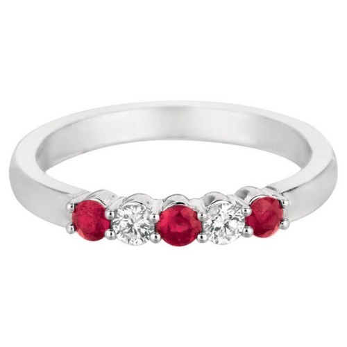 FlyerFit&reg; 18K White Gold Anniversary Bands