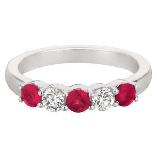 FlyerFit&reg; 18K White Gold Anniversary Bands