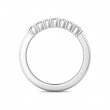 FlyerFit® 18K White Gold Shared Prong Wedding Band