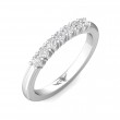 FlyerFit® 18K White Gold Shared Prong Wedding Band