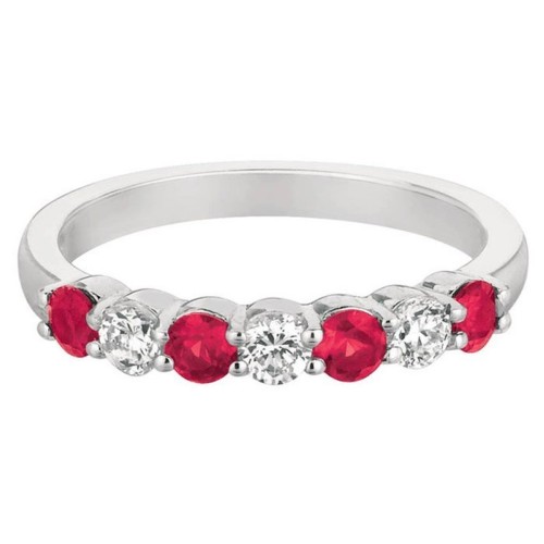 FlyerFit&reg; 14K White Gold Anniversary Bands