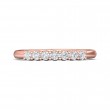 FlyerFit® 18K Pink Gold Shared Prong Wedding Band