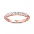 FlyerFit® 18K Pink Gold Shared Prong Wedding Band