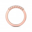 FlyerFit® 18K Pink Gold Shared Prong Wedding Band